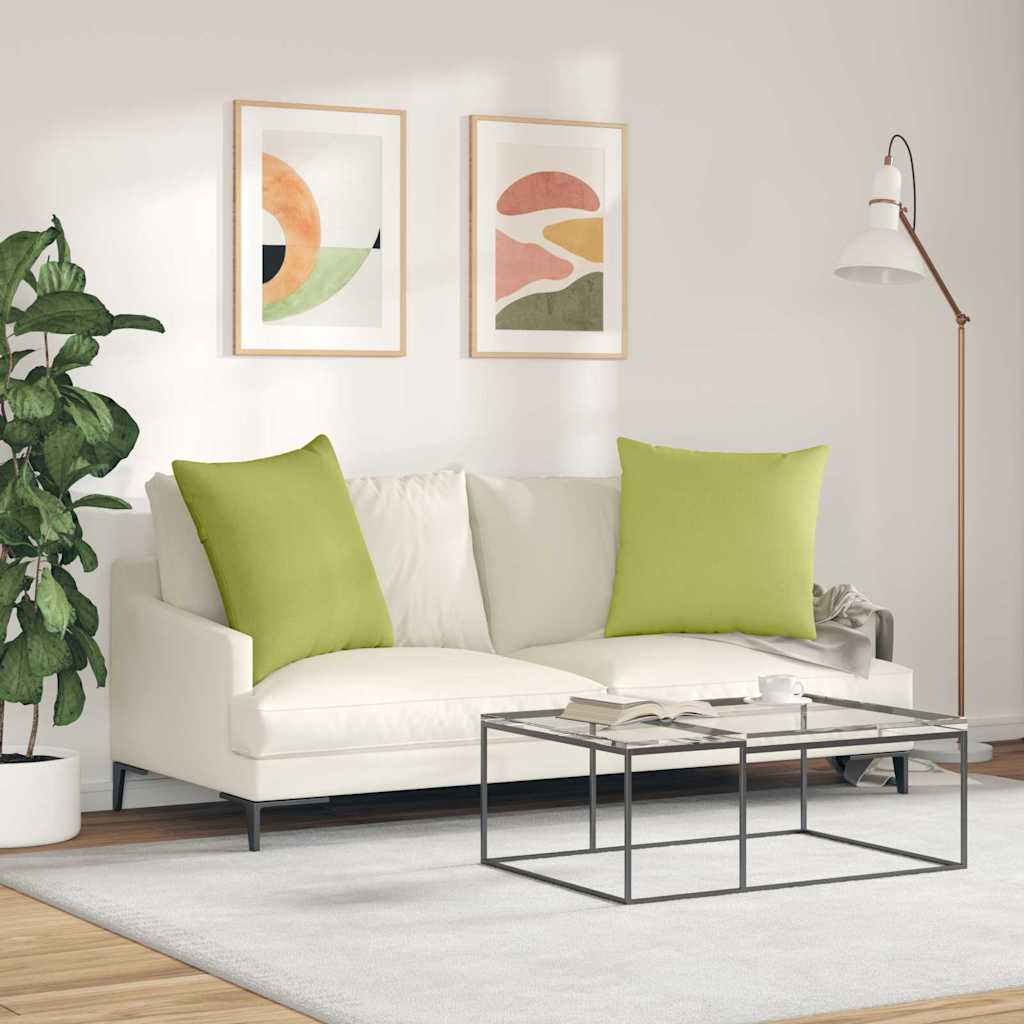 Sofakissen 2 pcs Hellgrün 60 x 60 cm Stoff