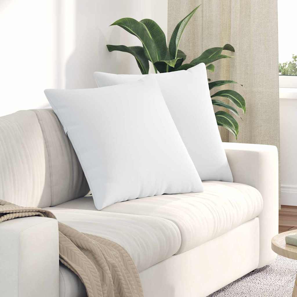 Sofakissen 2 pcs Weiß 60 x 60 cm Stoff