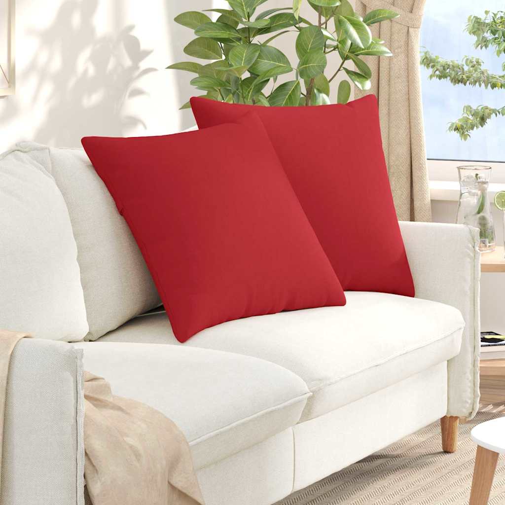 Sofakissen 2 pcs Rot 60 x 60 cm Stoff