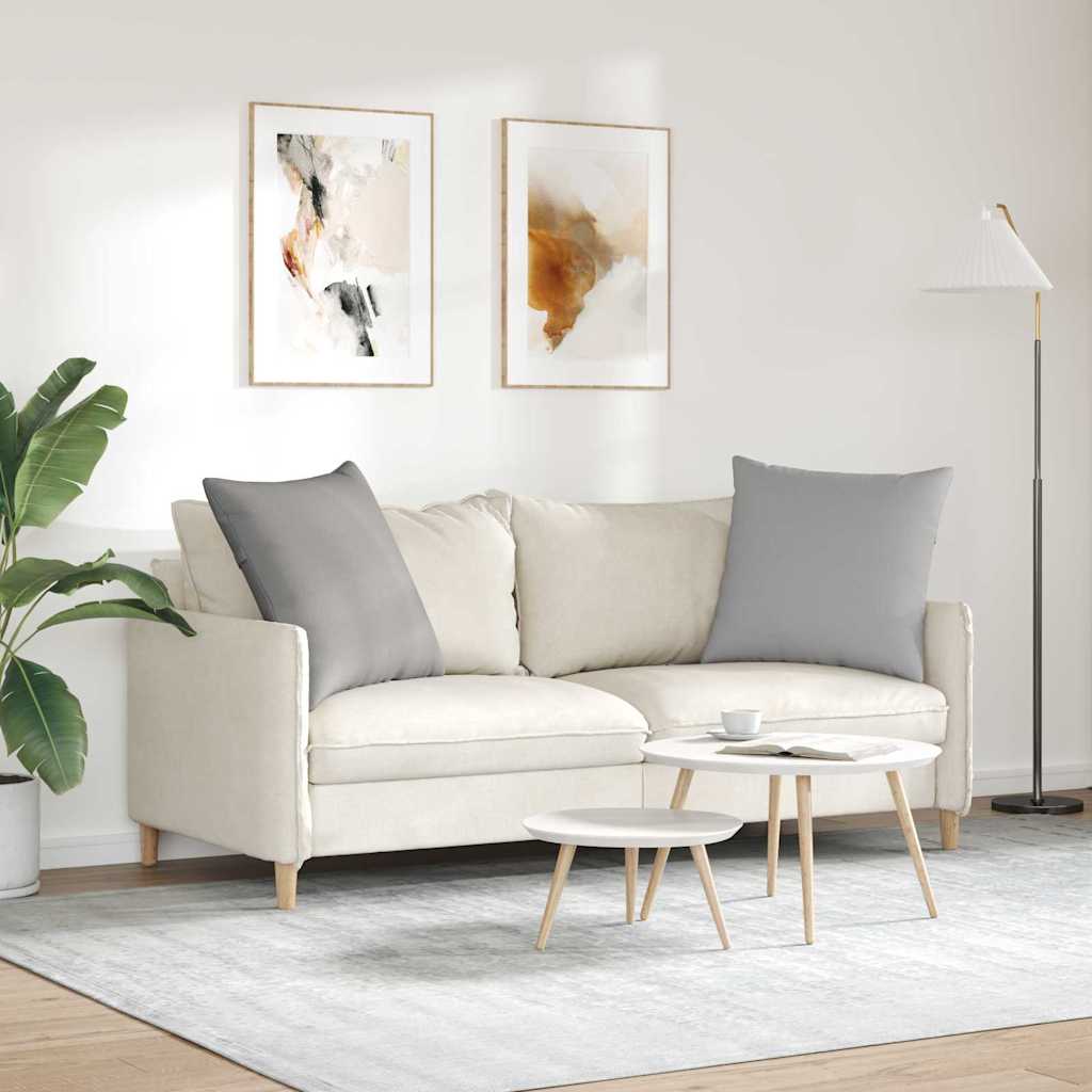 Sofakissen 2 pcs Wolkengrau 60 x 60 cm Stoff