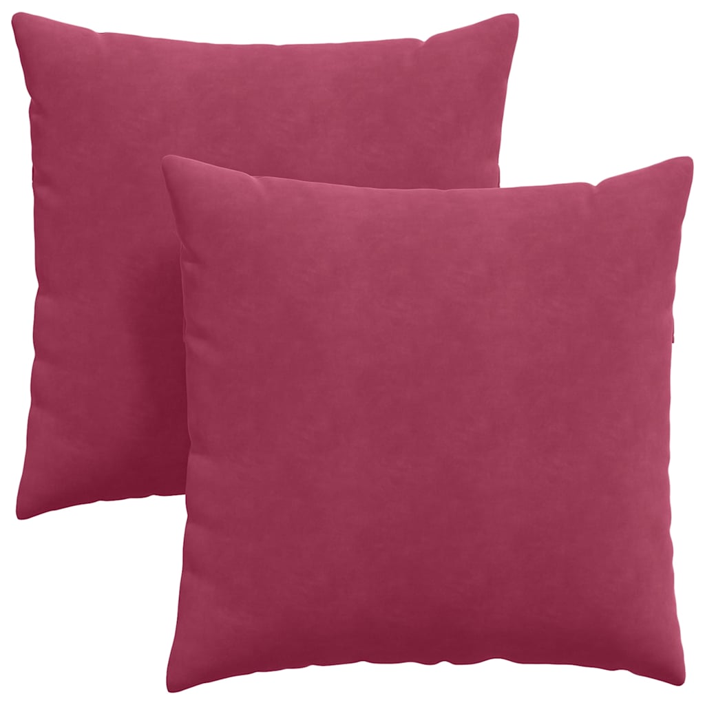 Sofakissen 2 Stück Weinrot 60 x 60 cm Cordstoff