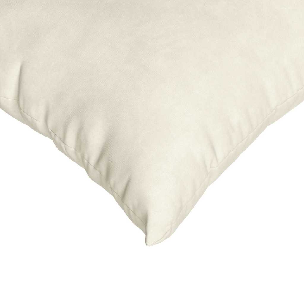 Sofakissen 2 Stück Creme 60 x 60 cm Cordstoff