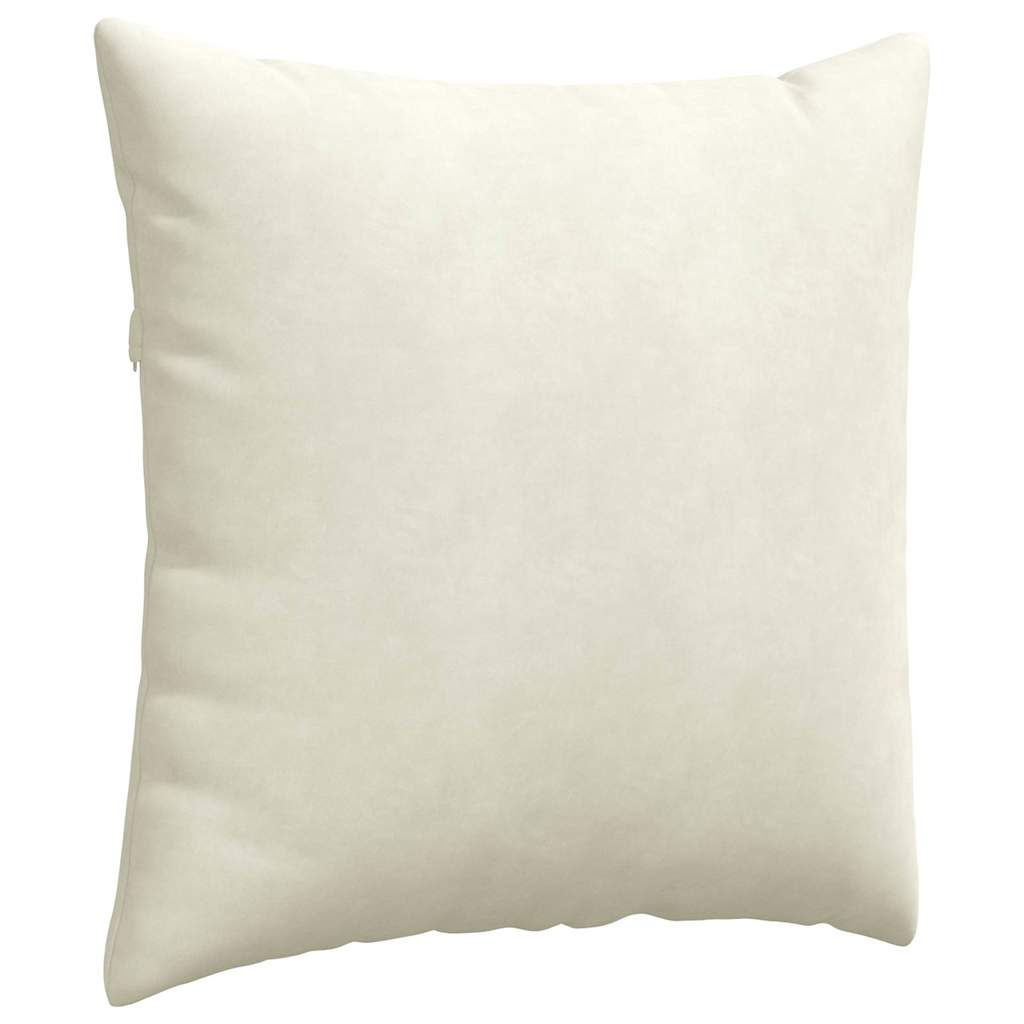 Sofakissen 2 Stück Creme 60 x 60 cm Cordstoff