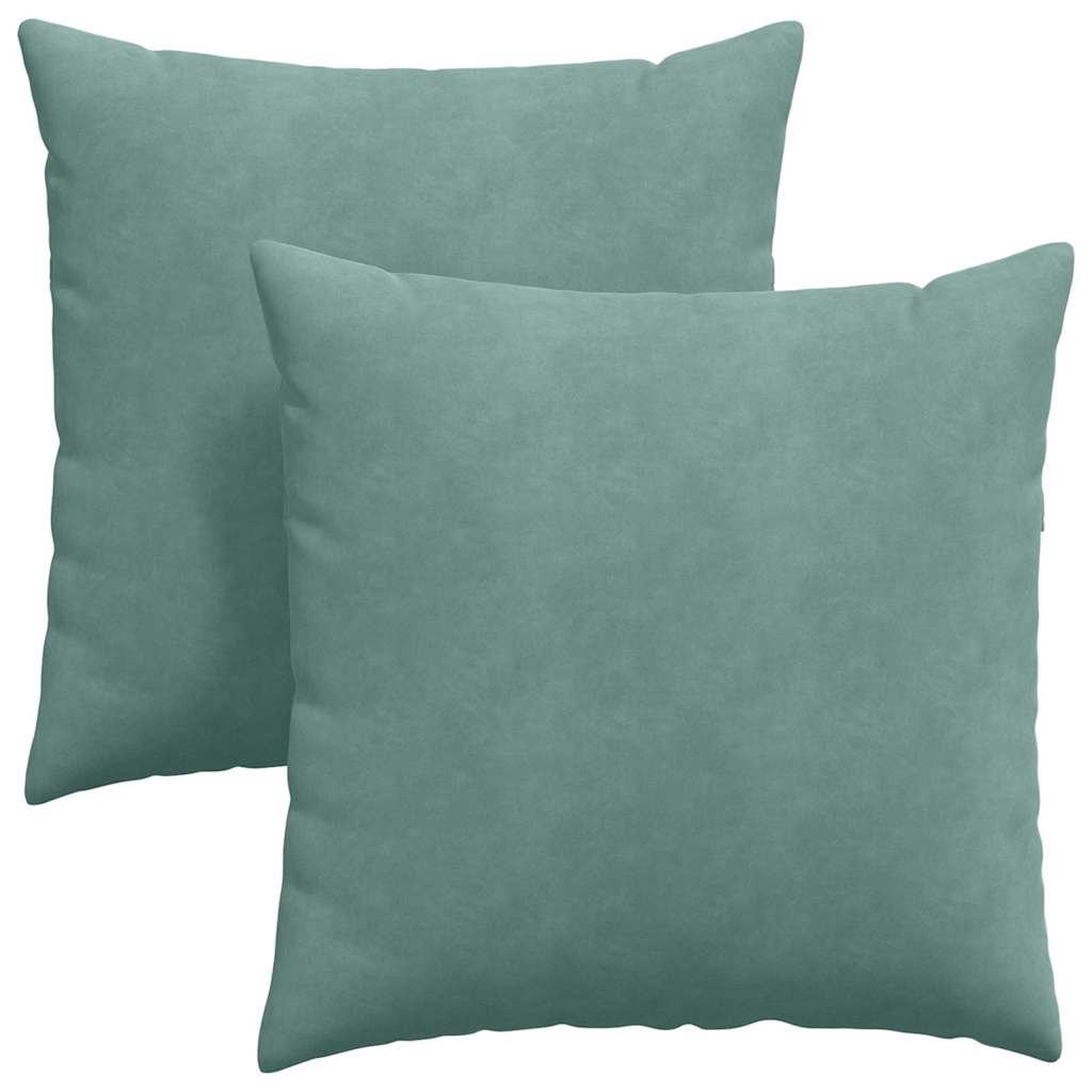 Sofakissen 2 Stück Meergrün 60 x 60 cm Cordstoff