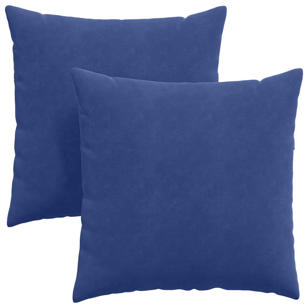 Sofakissen 2 Stück Polizeiblau 60 x 60 cm Cordstoff