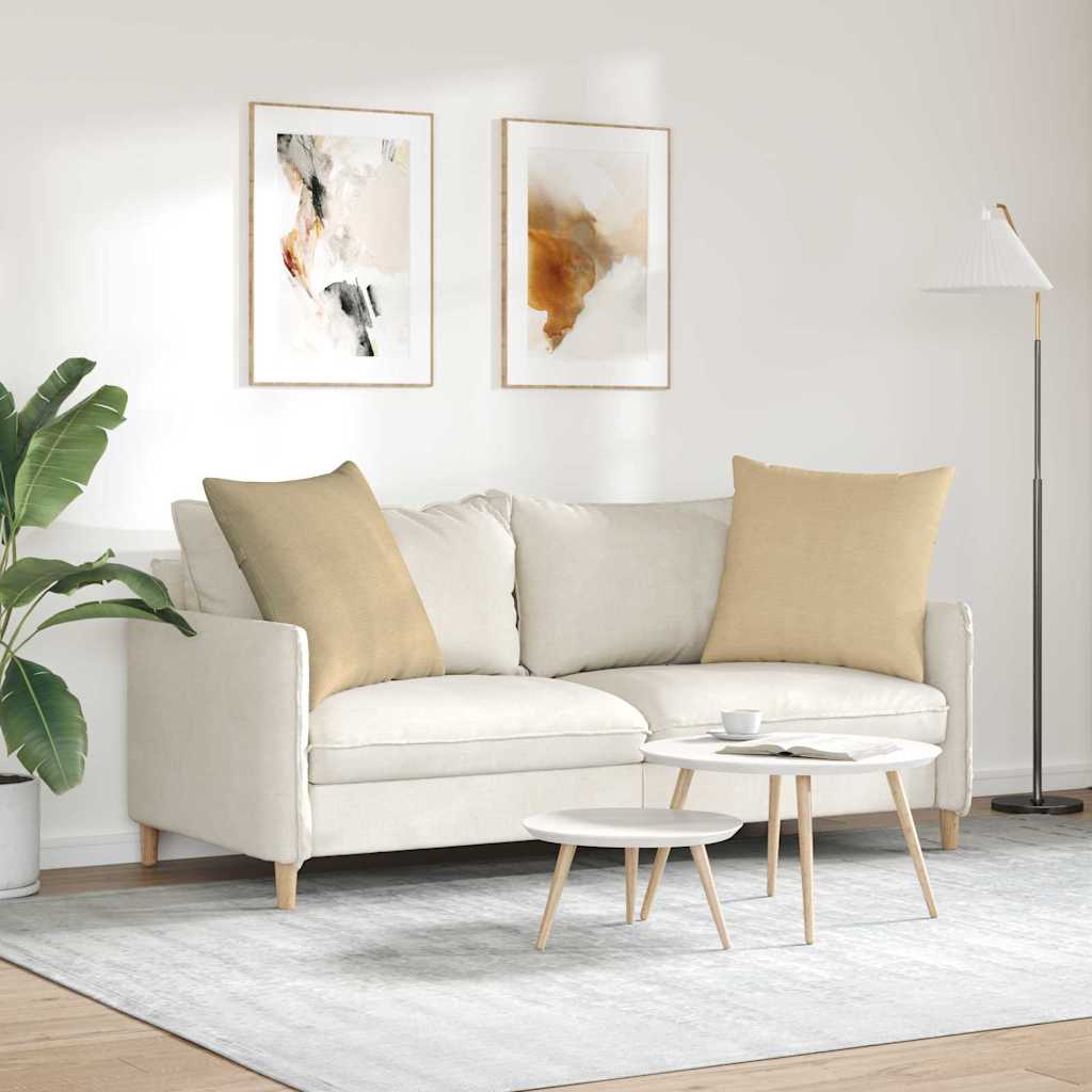 Sofakissen 2 Stück Grau-Grün 60 x 60 cm Cordstoff