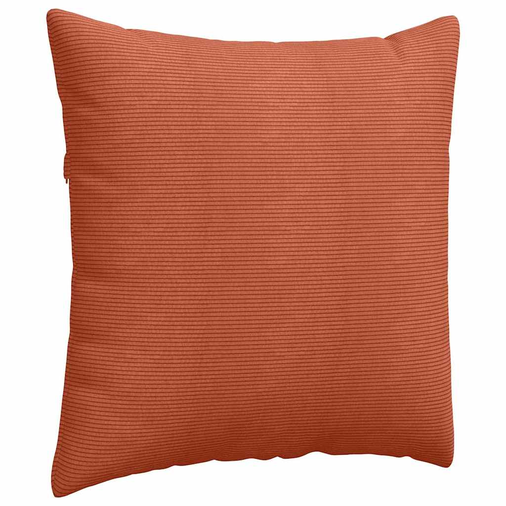 Sofakissen 2 Stück Rot-Orange 60 x 60 cm Cordstoff