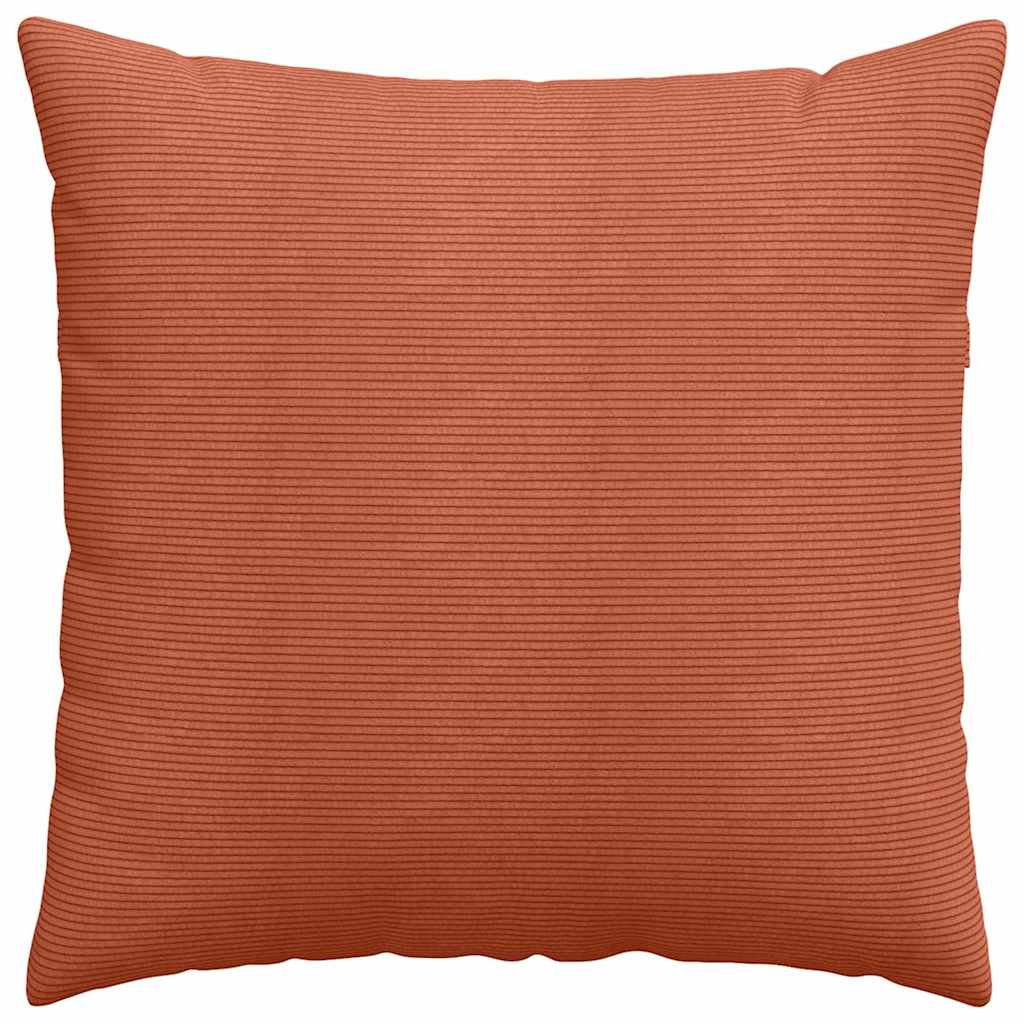 Sofakissen 2 Stück Rot-Orange 60 x 60 cm Cordstoff