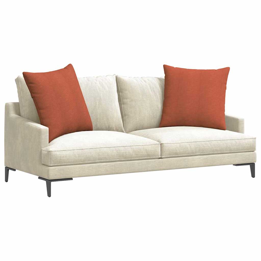 Sofakissen 2 Stück Rot-Orange 60 x 60 cm Cordstoff