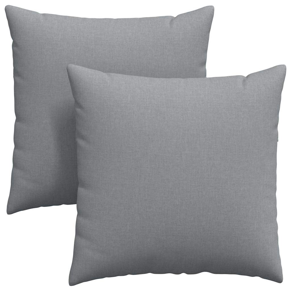 Sofakissen 2 pcs Hellgrau 80 x 80 cm Stoff