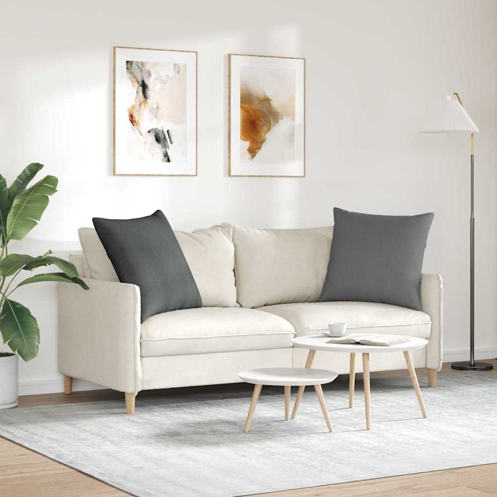 Sofakissen 2 pcs Dunkelgrau 80 x 80 cm Stoff