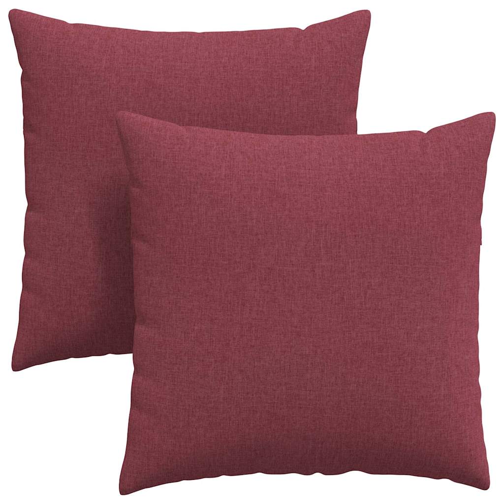 Sofakissen 2 pcs Weinrot 80 x 80 cm Stoff