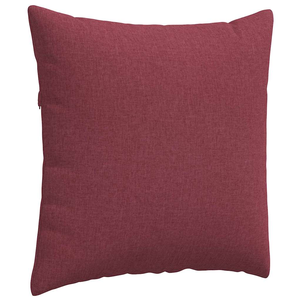 Sofakissen 2 pcs Weinrot 80 x 80 cm Stoff