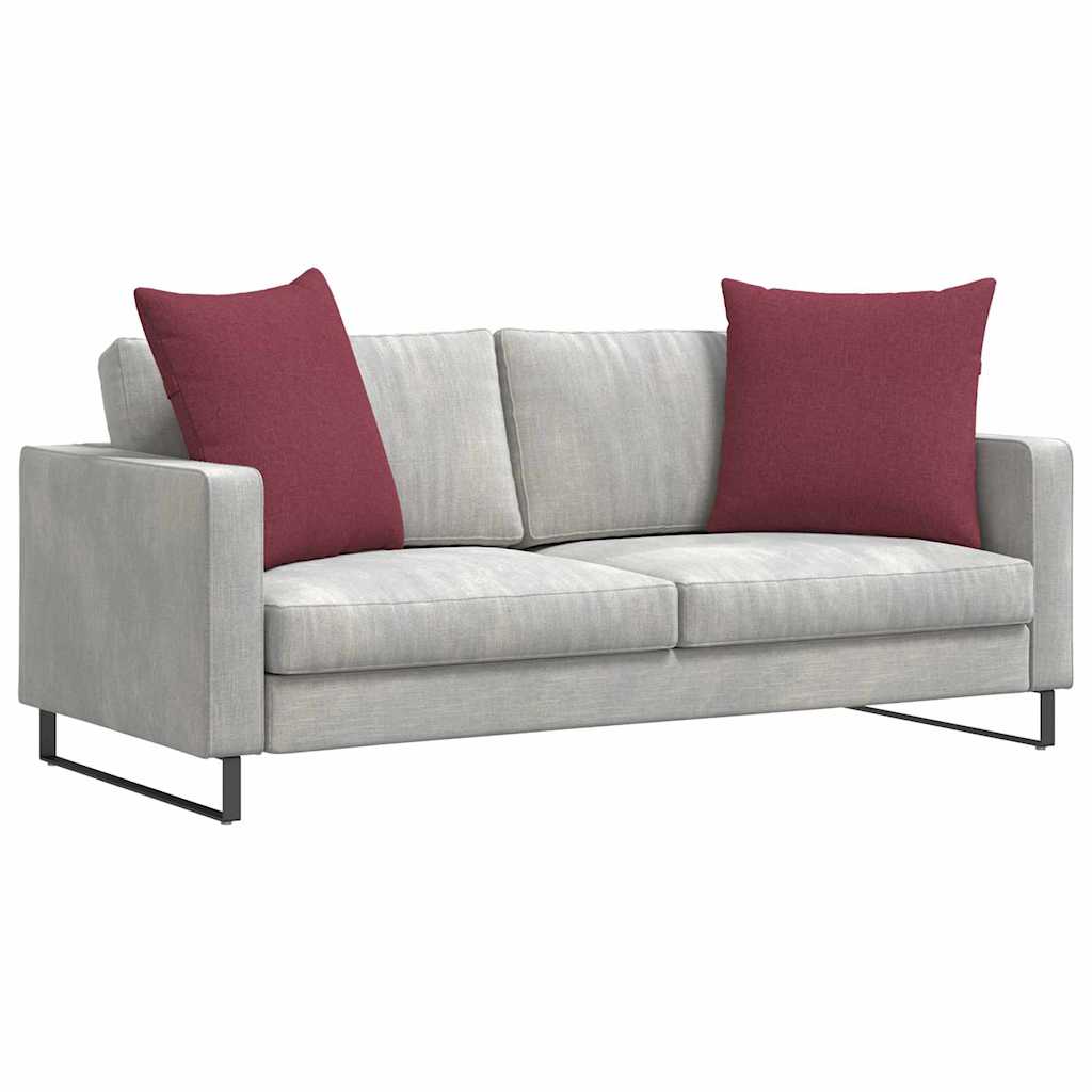 Sofakissen 2 pcs Weinrot 80 x 80 cm Stoff