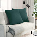 Sofakissen 2 pcs Dunkelgrün 80 x 80 cm Stoff