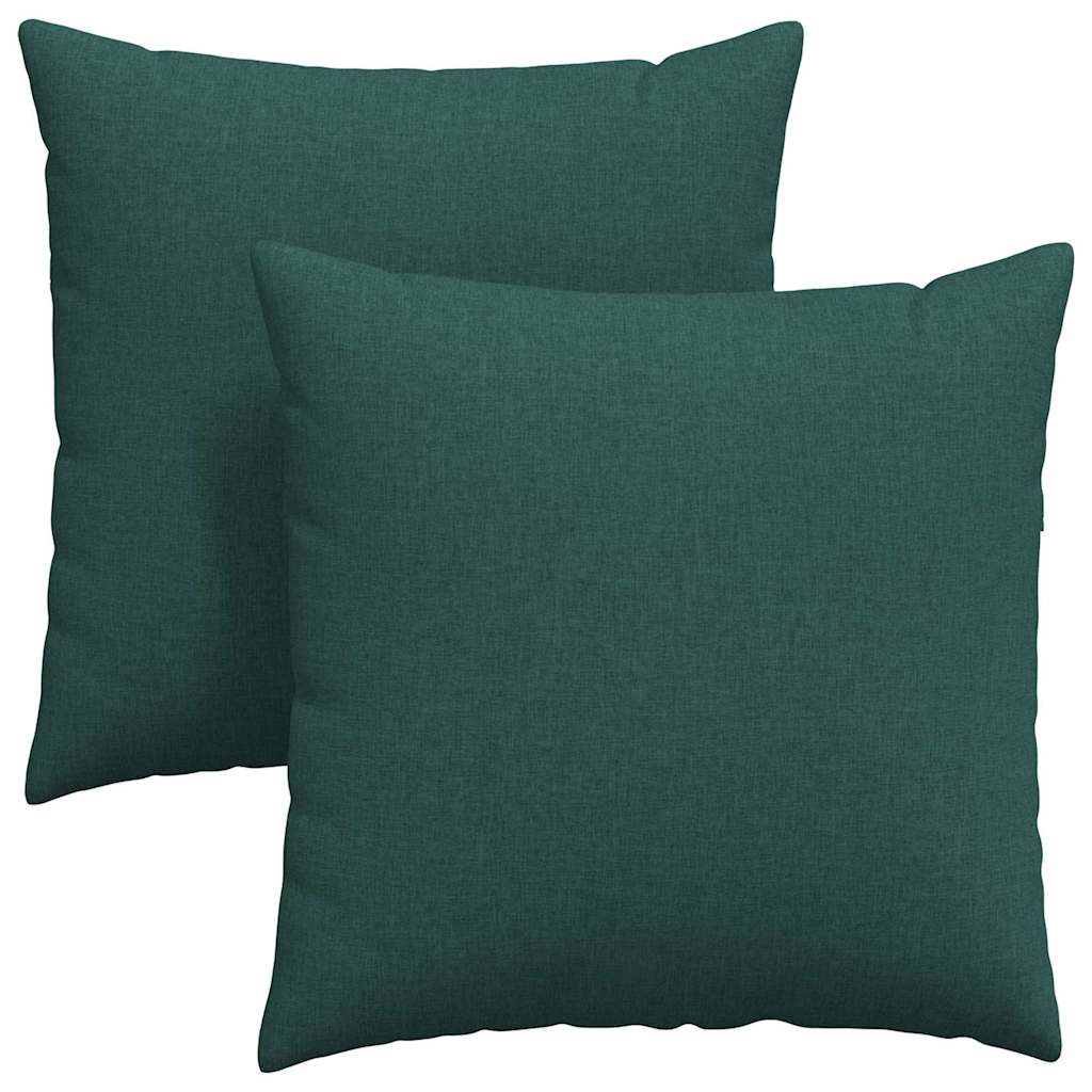 Sofakissen 2 pcs Dunkelgrün 80 x 80 cm Stoff