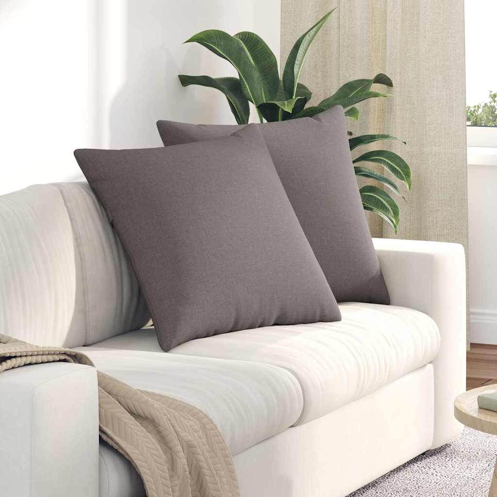 Sofakissen 2 pcs Taupe 80 x 80 cm Stoff