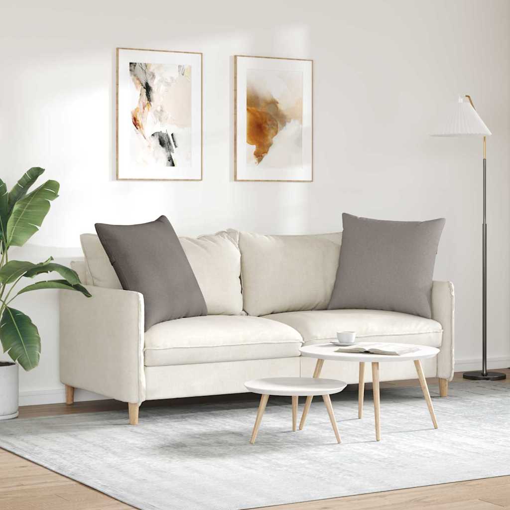 Sofakissen 2 pcs Taupe 80 x 80 cm Stoff