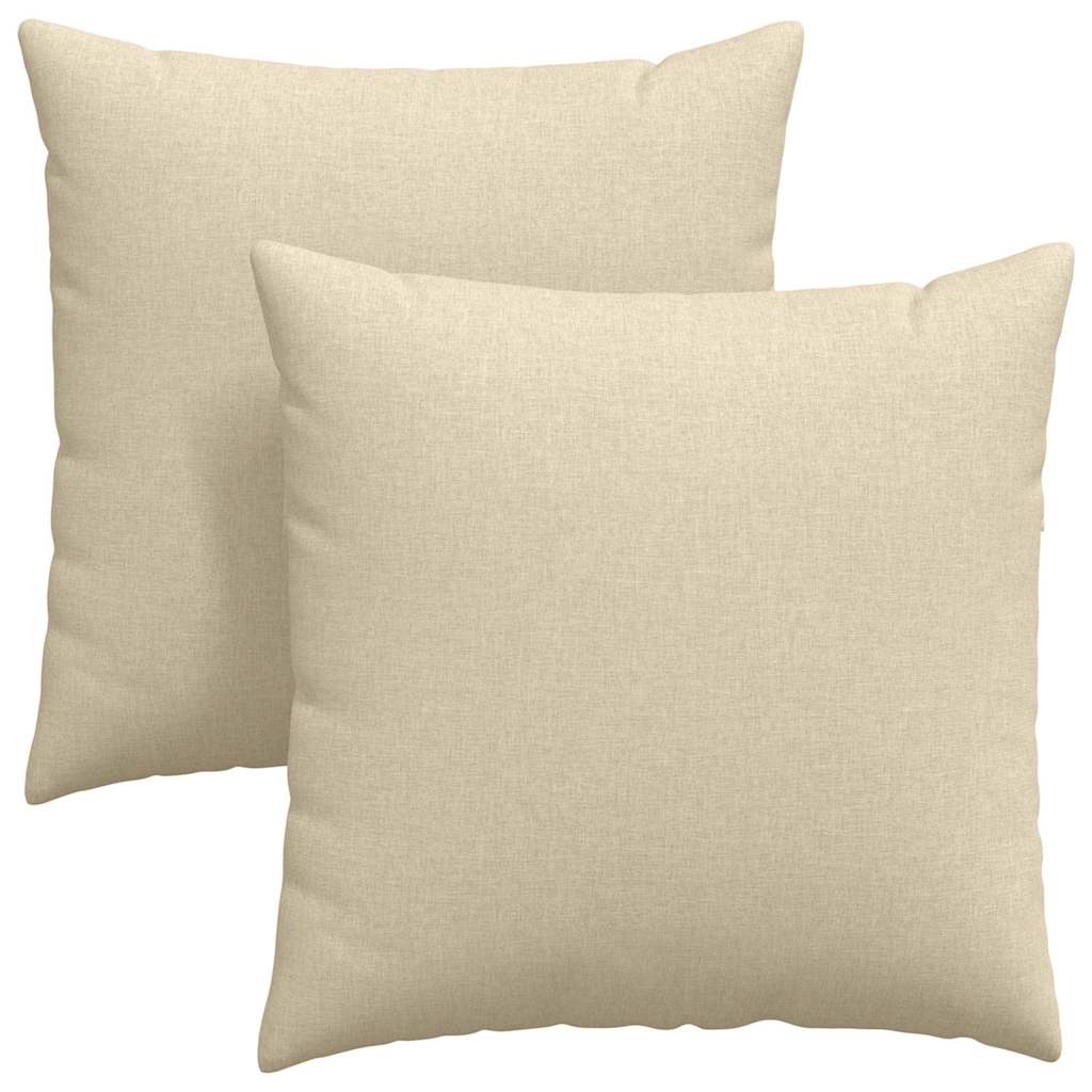 Sofakissen 2 pcs Creme 80 x 80 cm Stoff