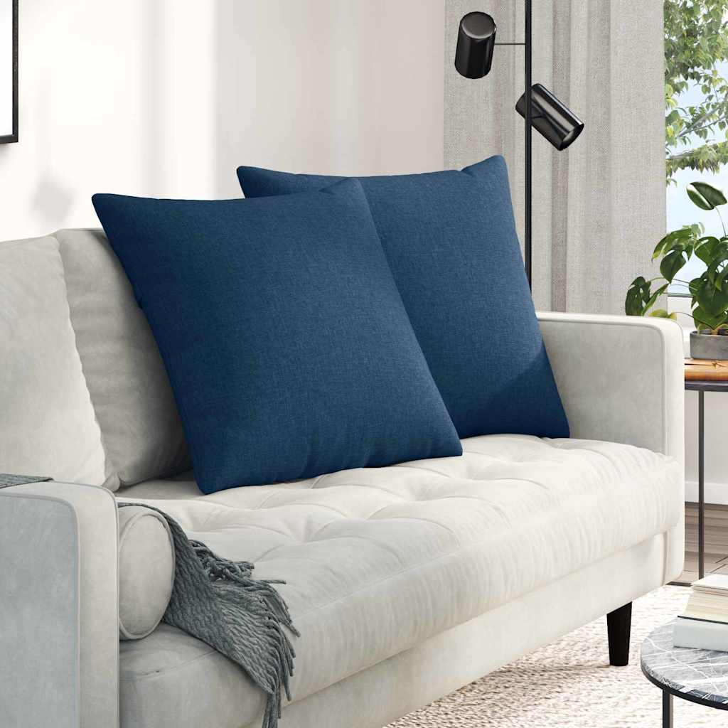 Sofakissen 2 pcs Blau 80 x 80 cm Stoff