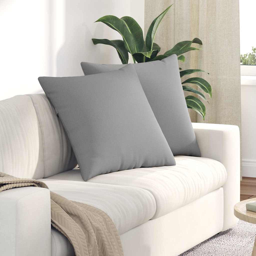 Sofakissen 2 pcs Wolkengrau 80 x 80 cm Stoff