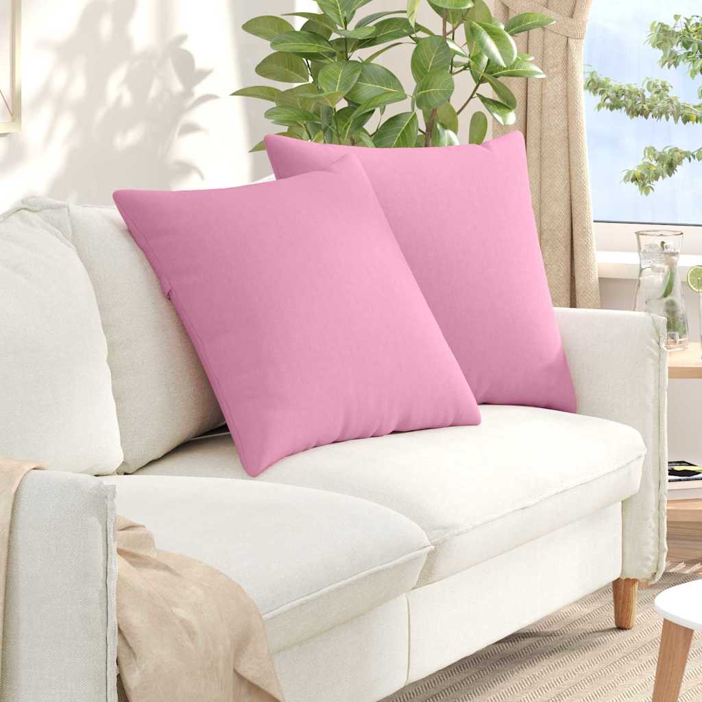 Sofakissen 2 pcs Rosa 80 x 80 cm Stoff