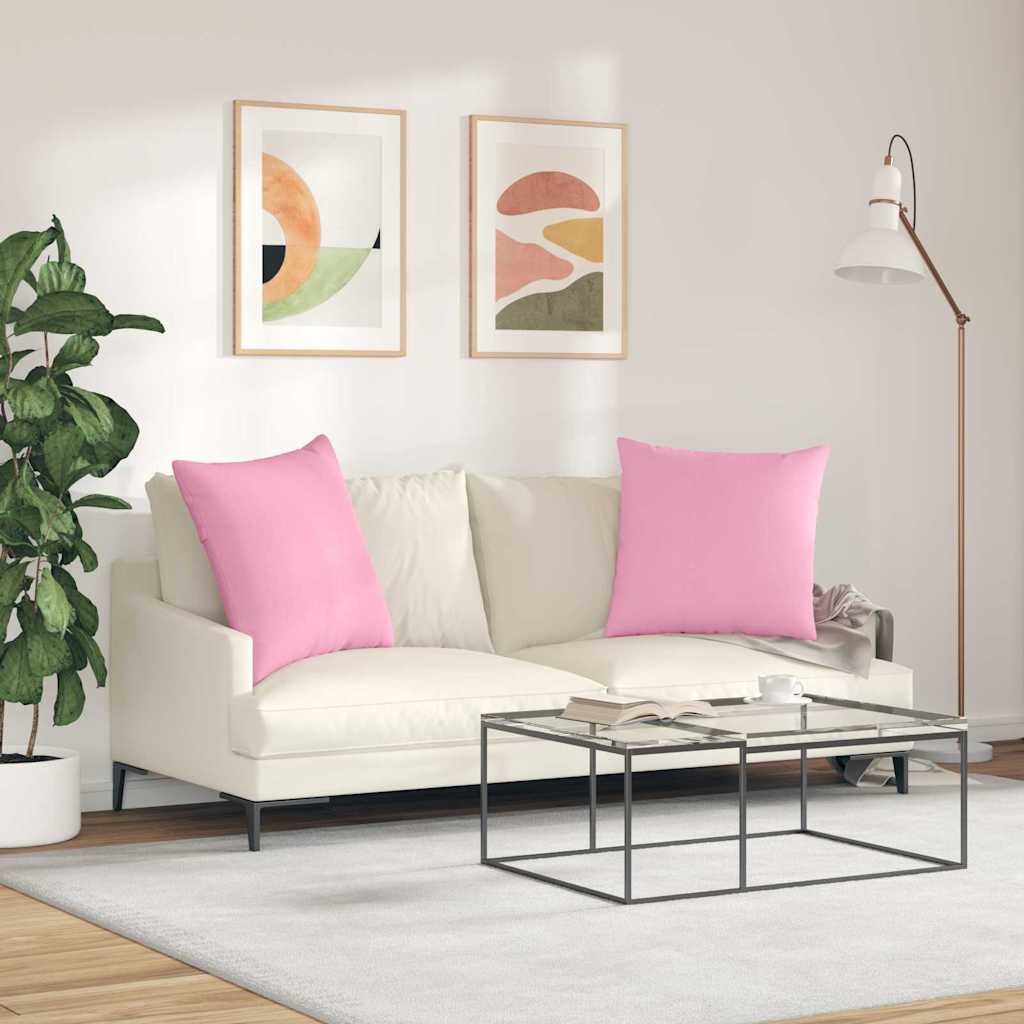 Sofakissen 2 pcs Rosa 80 x 80 cm Stoff