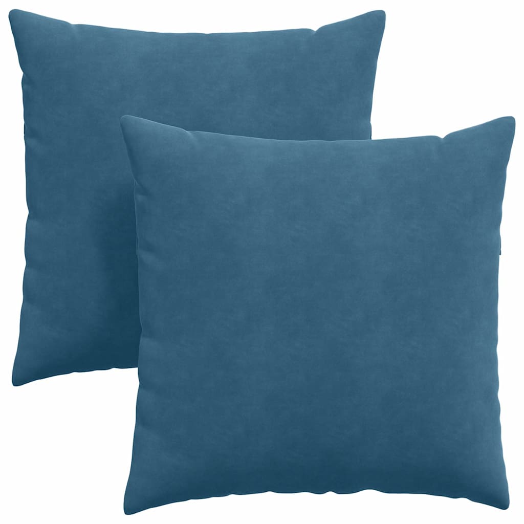 Sofakissen 2 Stück Blau 80 x 80 cm Cordstoff