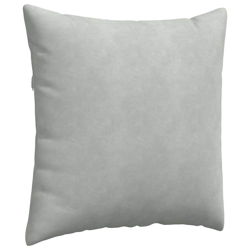 Sofakissen 2 Stück Hellgrau 80 x 80 cm Cordstoff