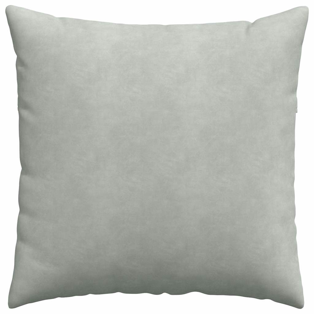 Sofakissen 2 Stück Hellgrau 80 x 80 cm Cordstoff