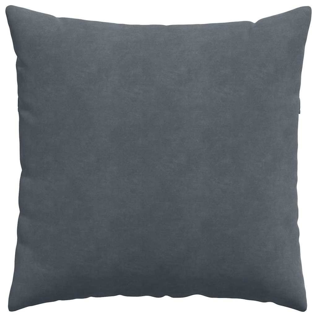 Sofakissen 2 Stück Dunkelgrau 80 x 80 cm Cordstoff