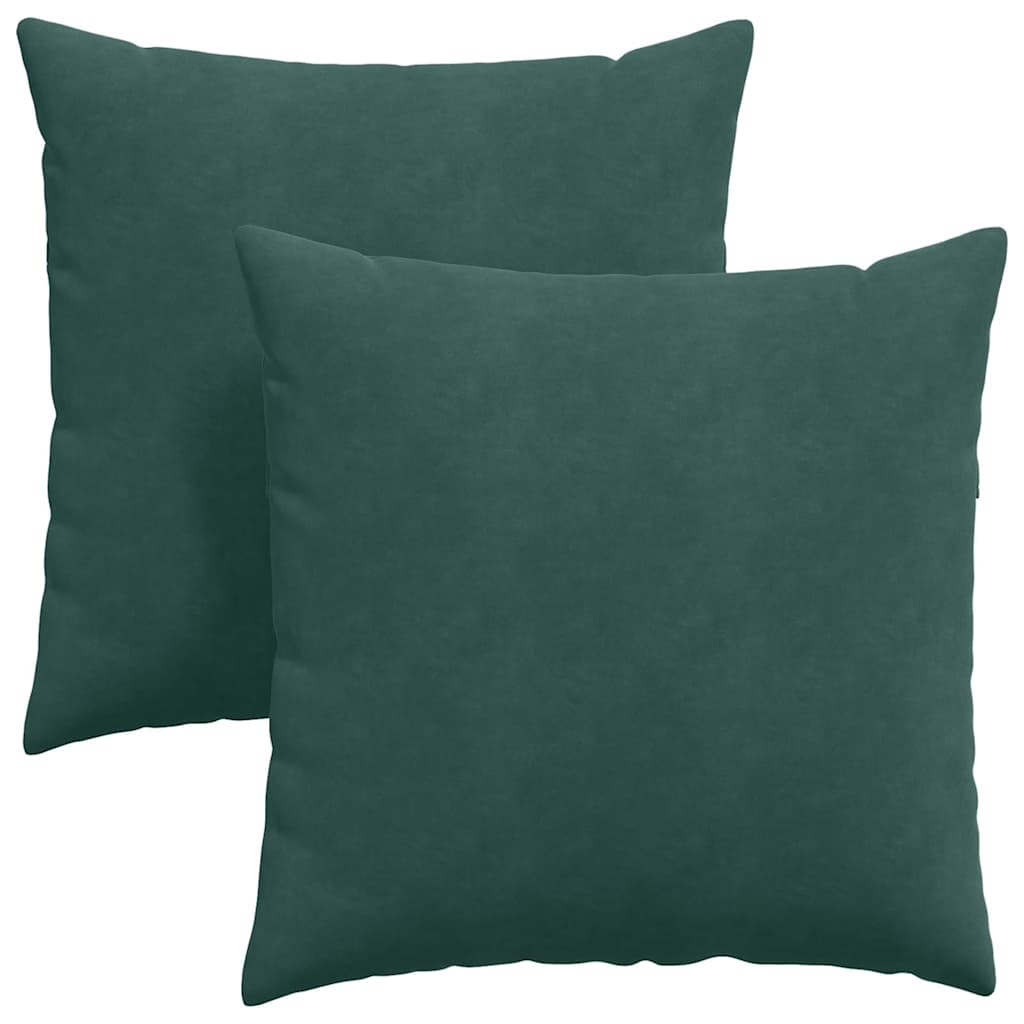 Sofakissen 2 Stück Dunkelgrün 80 x 80 cm Cordstoff