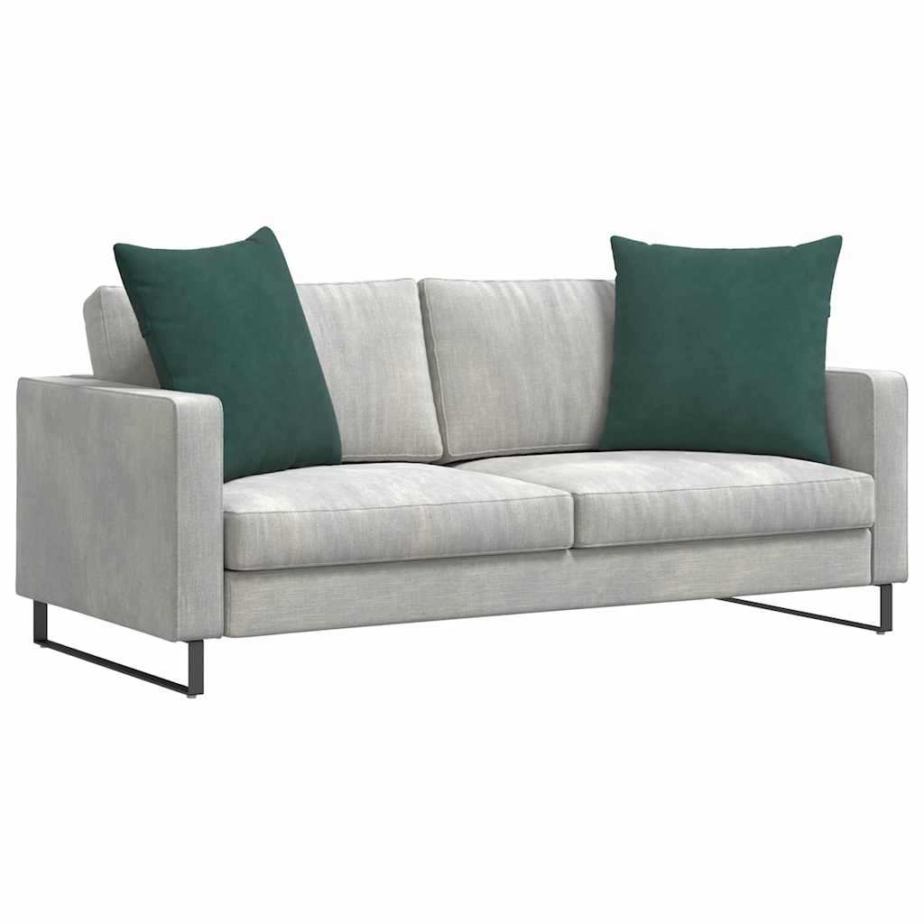 Sofakissen 2 Stück Dunkelgrün 80 x 80 cm Cordstoff