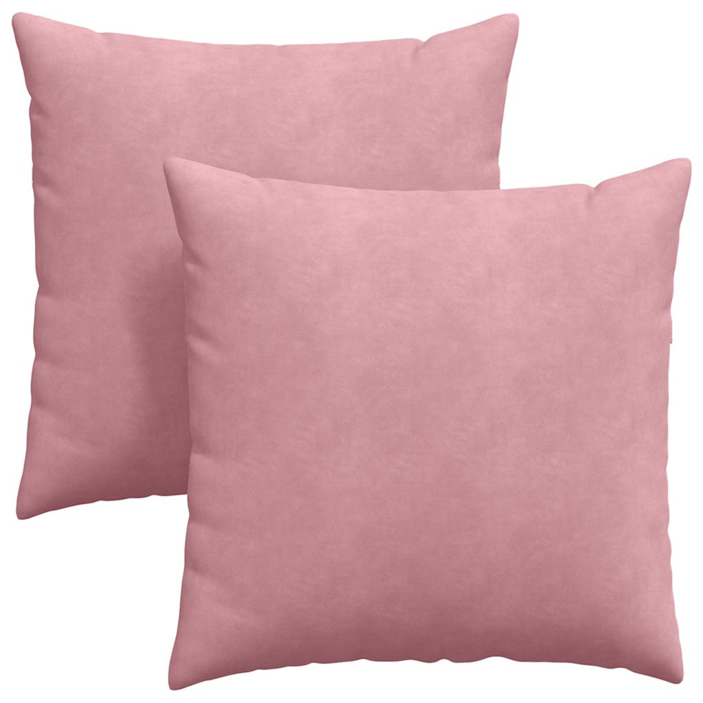 Sofakissen 2 Stück Rosa 80 x 80 cm Cordstoff