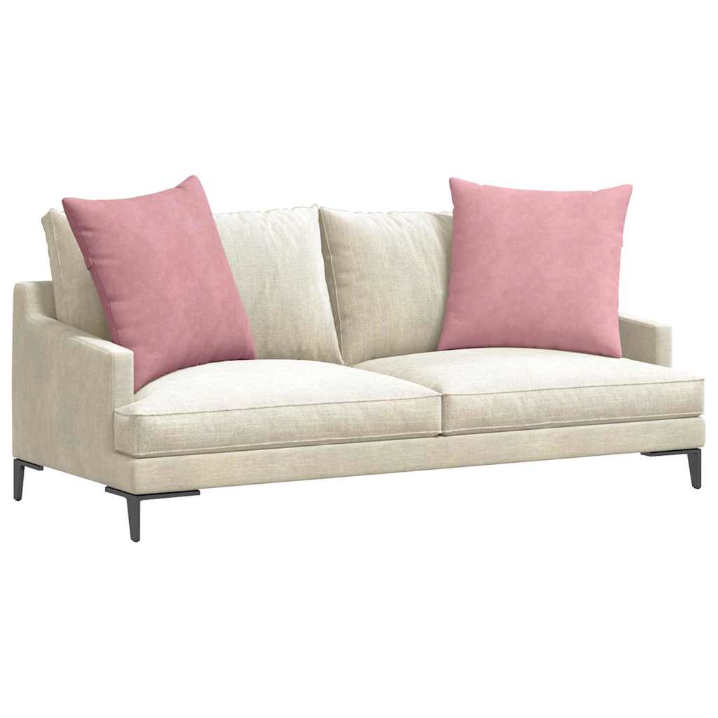 Sofakissen 2 Stück Rosa 80 x 80 cm Cordstoff