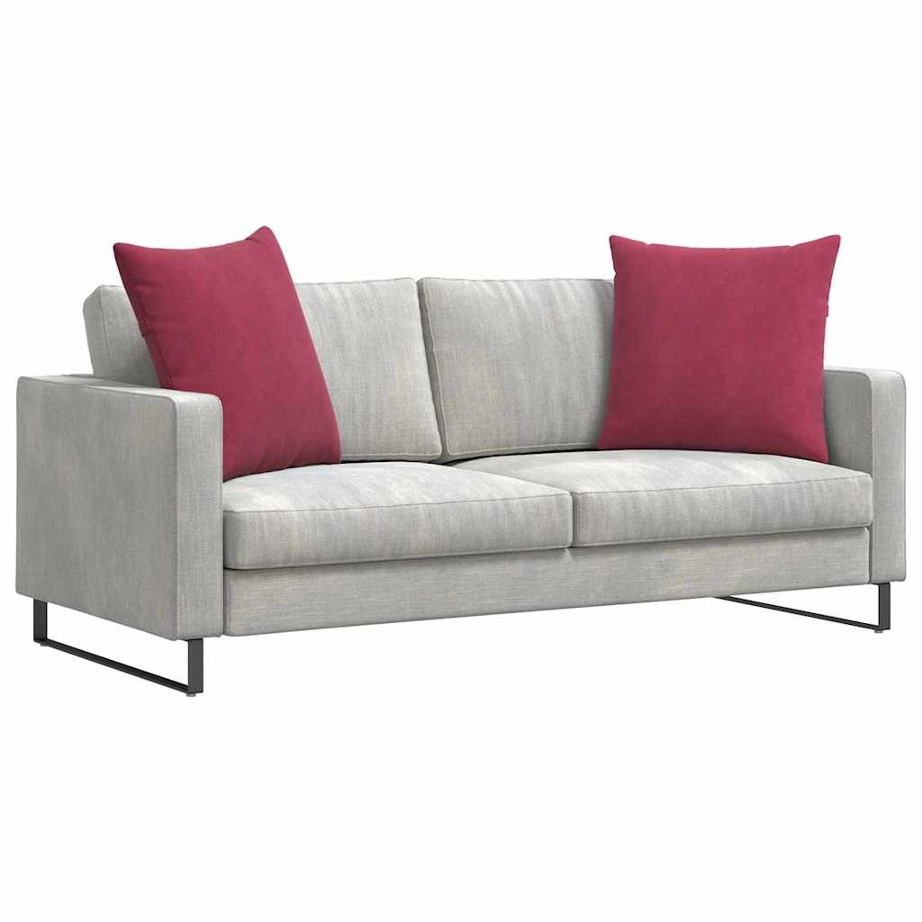 Sofakissen 2 Stück Weinrot 80 x 80 cm Cordstoff