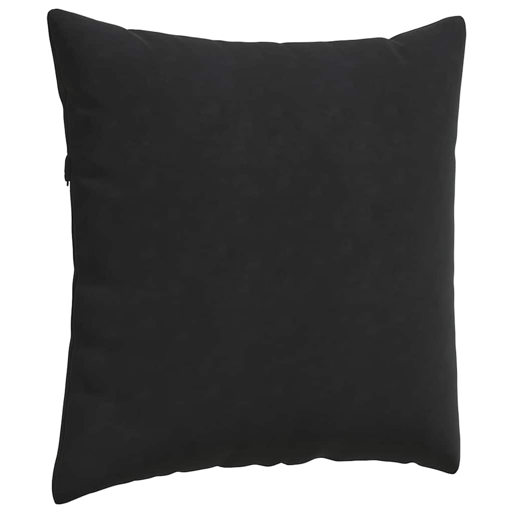 Sofakissen 2 Stück Schwarz 80 x 80 cm Cordstoff