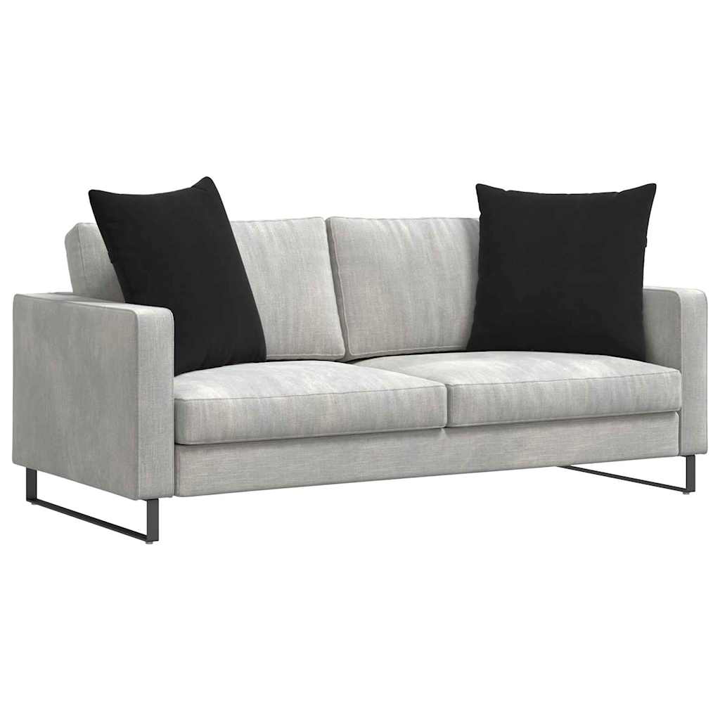 Sofakissen 2 Stück Schwarz 80 x 80 cm Cordstoff