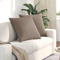 Sofakissen 2 Stück Taupe 80 x 80 cm Stoff