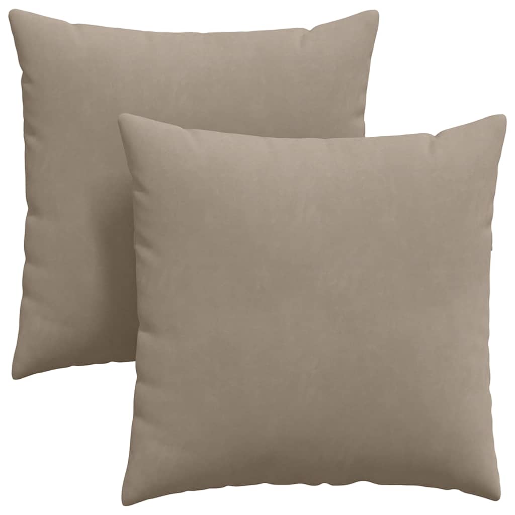 Sofakissen 2 Stück Taupe 80 x 80 cm Stoff