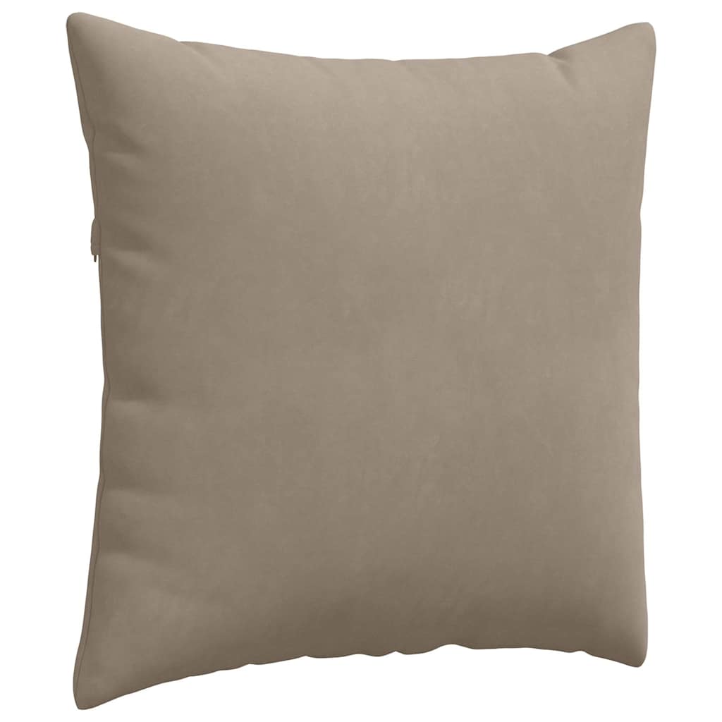 Sofakissen 2 Stück Taupe 80 x 80 cm Stoff