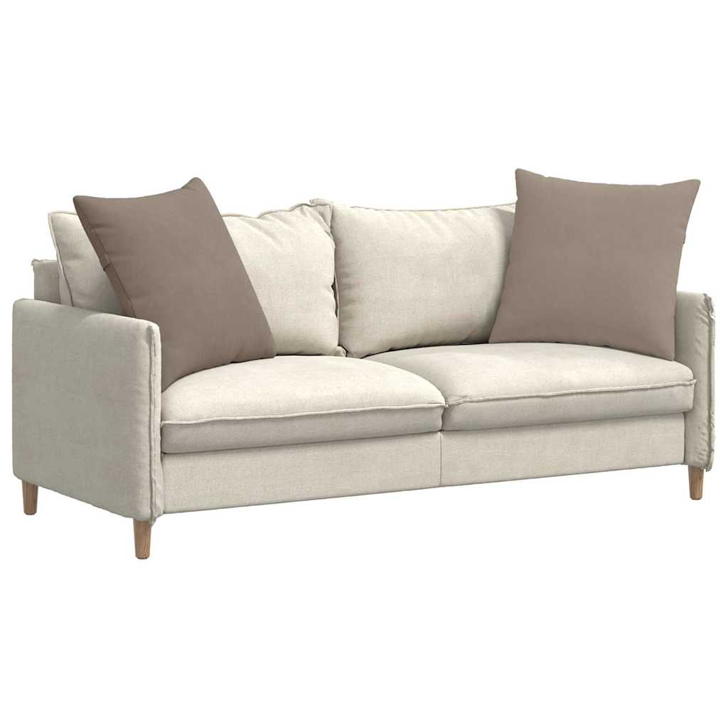 Sofakissen 2 Stück Taupe 80 x 80 cm Stoff