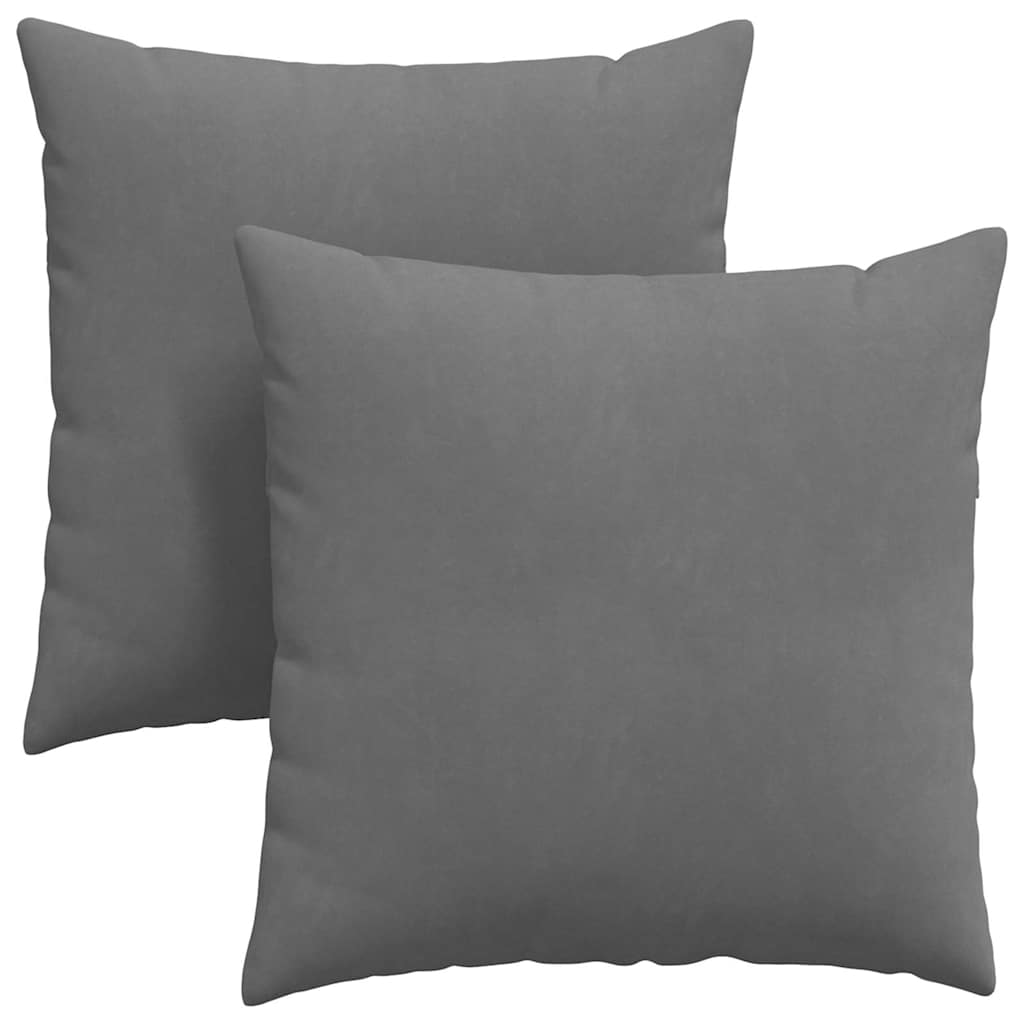 Sofakissen 2 Stück Dunkelgrau 80 x 80 cm Stoff