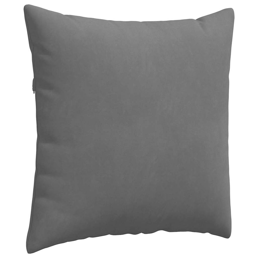 Sofakissen 2 Stück Dunkelgrau 80 x 80 cm Stoff