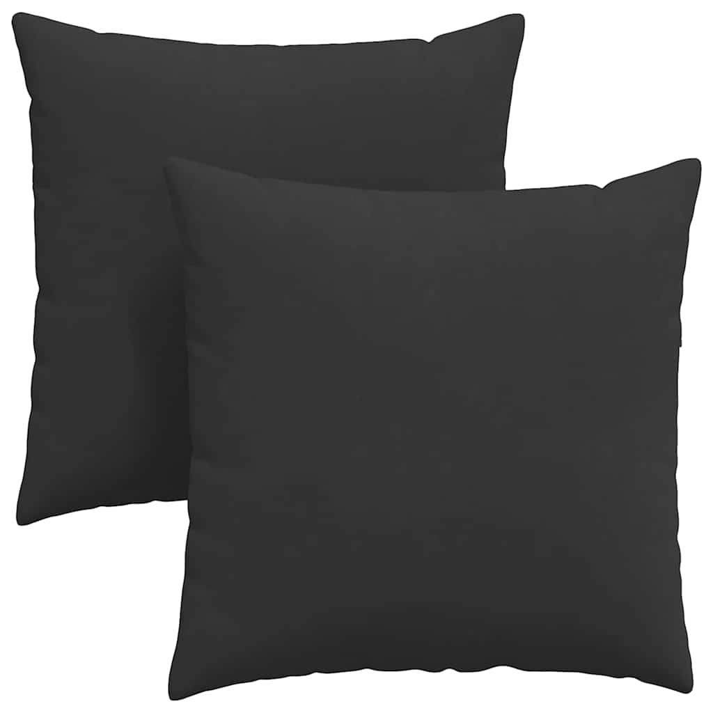 Sofakissen 2 Stück Schwarz 80 x 80 cm Stoff