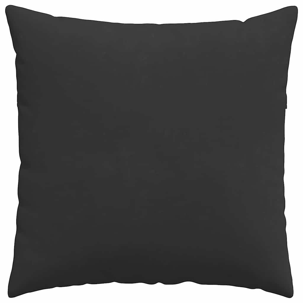 Sofakissen 2 Stück Schwarz 80 x 80 cm Stoff
