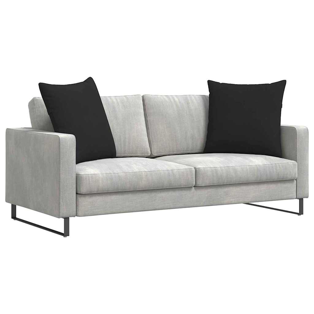 Sofakissen 2 Stück Schwarz 80 x 80 cm Stoff