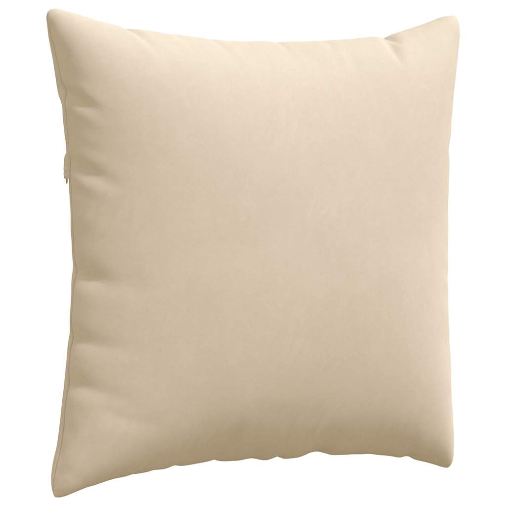 Sofakissen 2 Stück Creme 80 x 80 cm Stoff