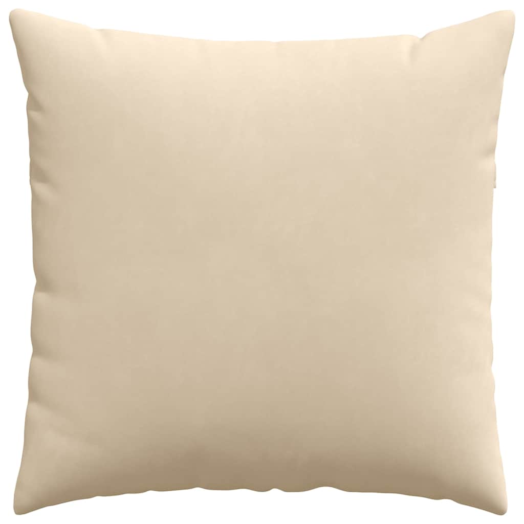 Sofakissen 2 Stück Creme 80 x 80 cm Stoff