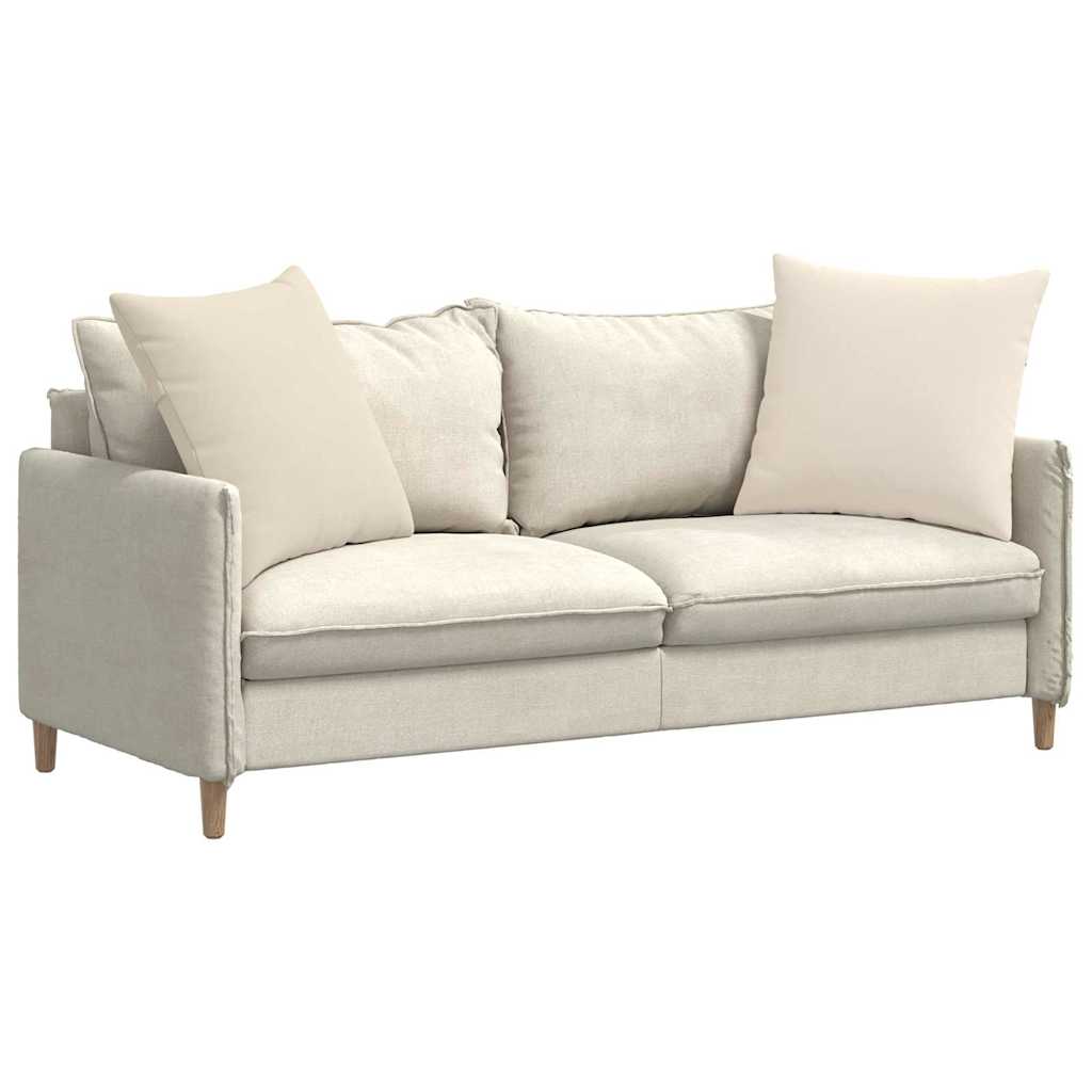 Sofakissen 2 Stück Beige 80 x 80 cm Stoff